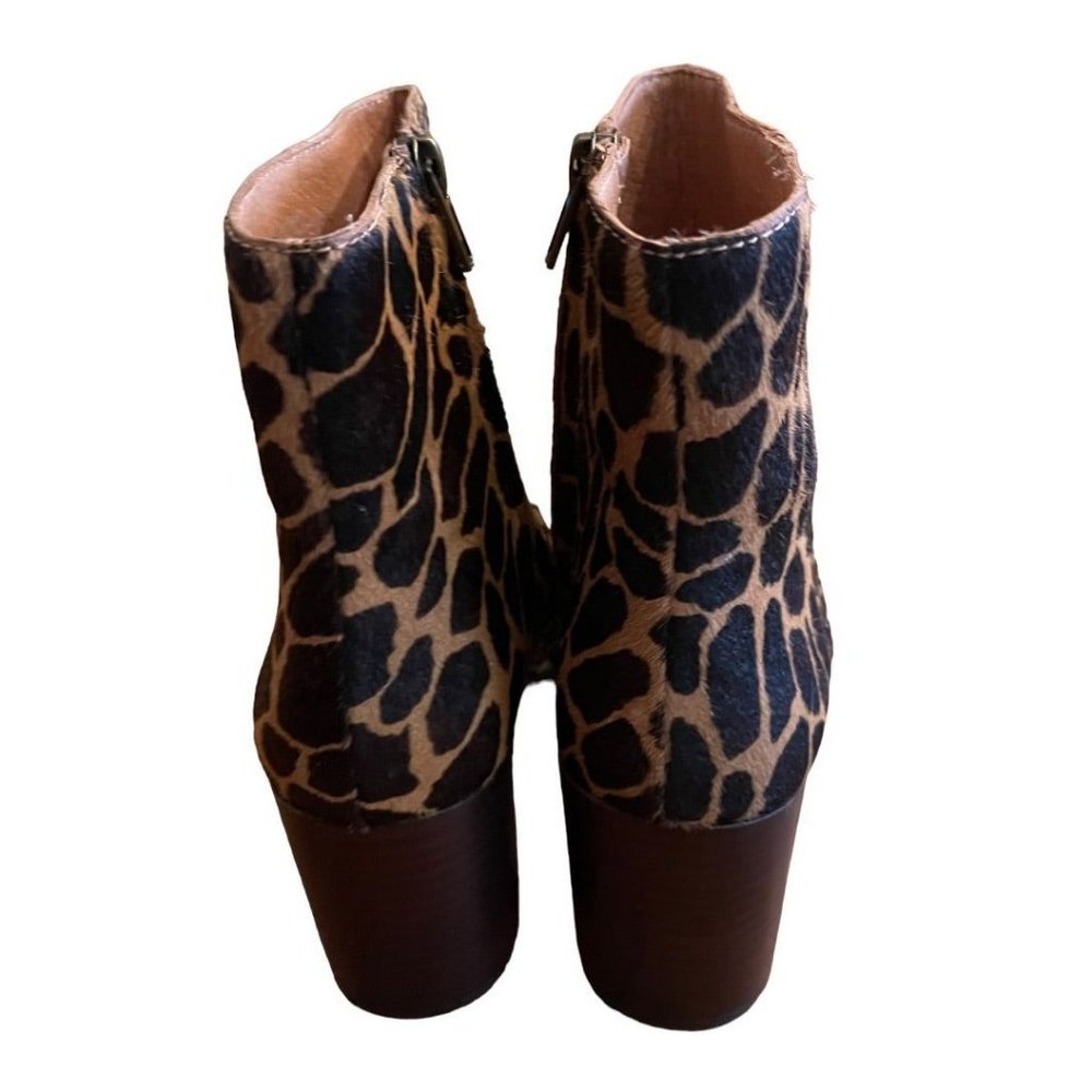 Size 7 Madewell Women's The Fiona Boot in Mixed Spot Calf Hair 3" Block Heel - Picture 6 of 14